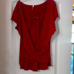 Discreet burgundy blouse XL